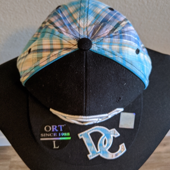 Washington DC Teal Blue Embroidered Flat Brim Ball - Picture 2 of 4